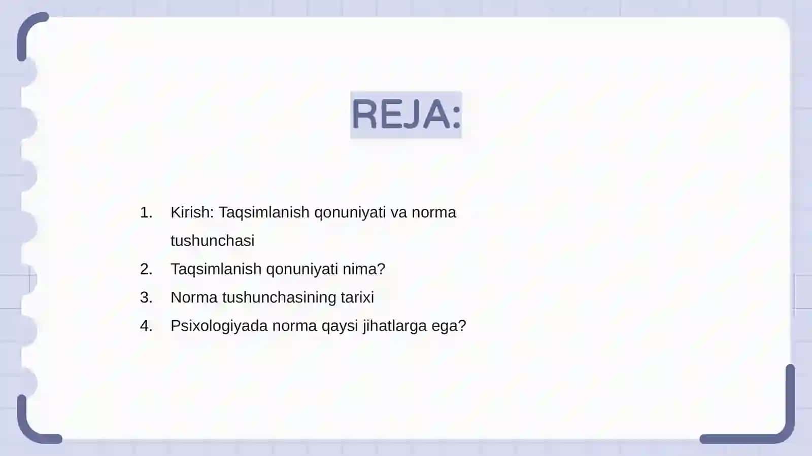Taqsimlanish qonuniyati. Psixologiyada norma tushunchasi 2