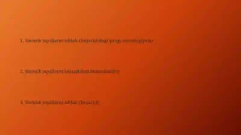 Sintetik oqsil moddalarini ishlab chiqarish 2