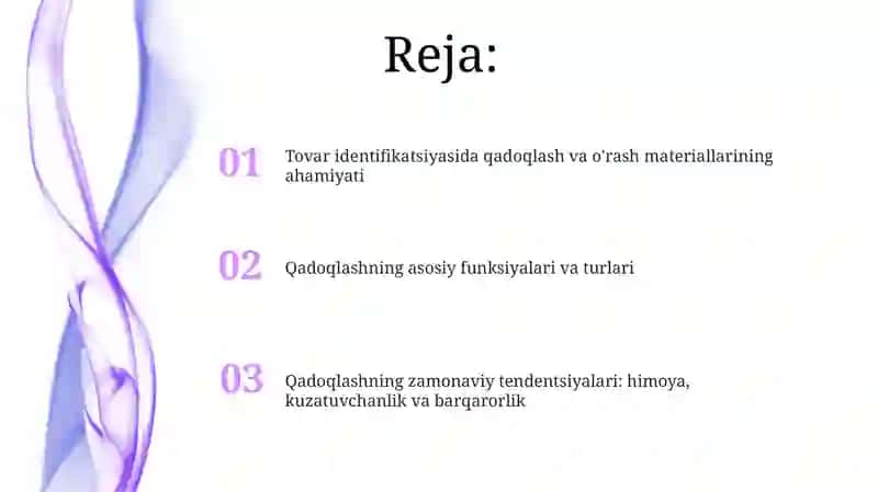 Tovar identifikatsiyasida qadoqlash va o‘rash materiallarining ahamiyati 2