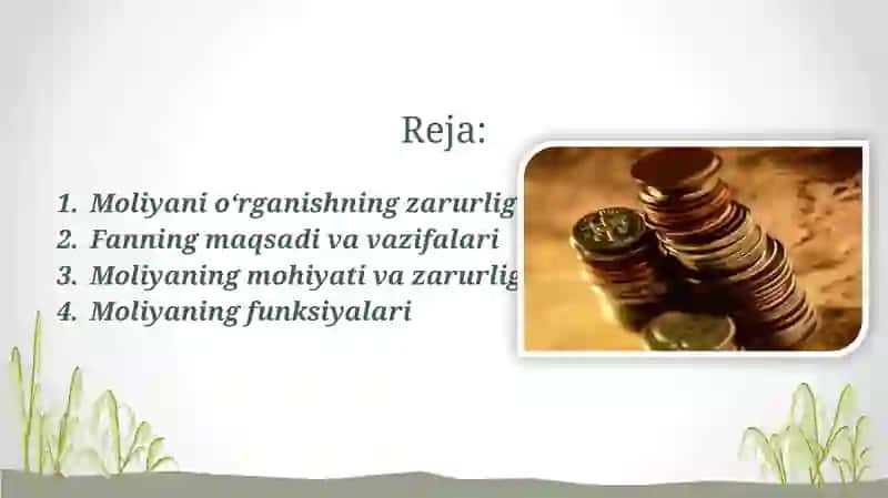 Moliyaning mohiyati va funksiyalari 2