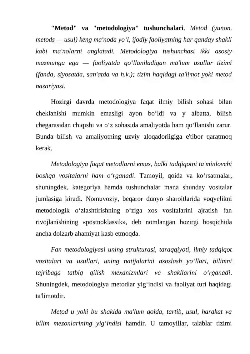 Falsafiy metodologiya: dialikt, fenomenologik, germiniftik va analitik metodlar 2