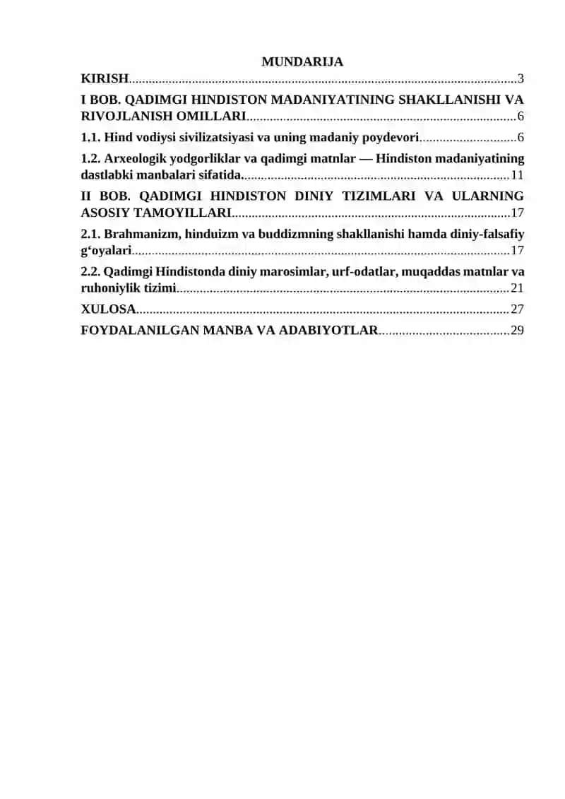 Qadimgi Hindiston madaniyati va diniy qarashlari 2