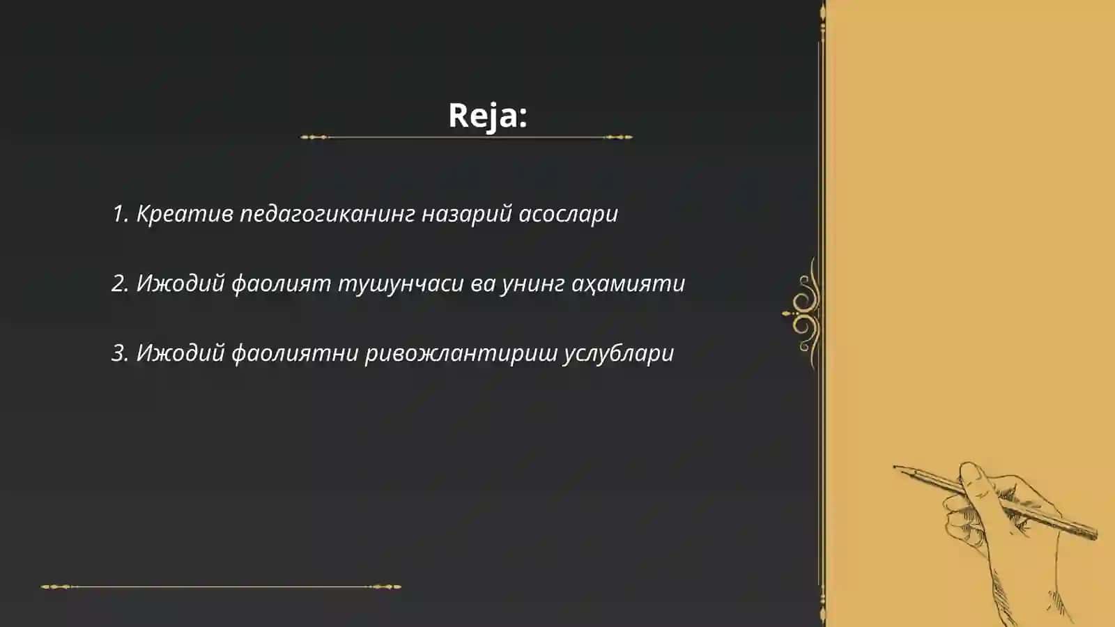 Креатив педагогика фанини укитишда укувчиларнинг ижодий фаолияти ва тузилиши 2