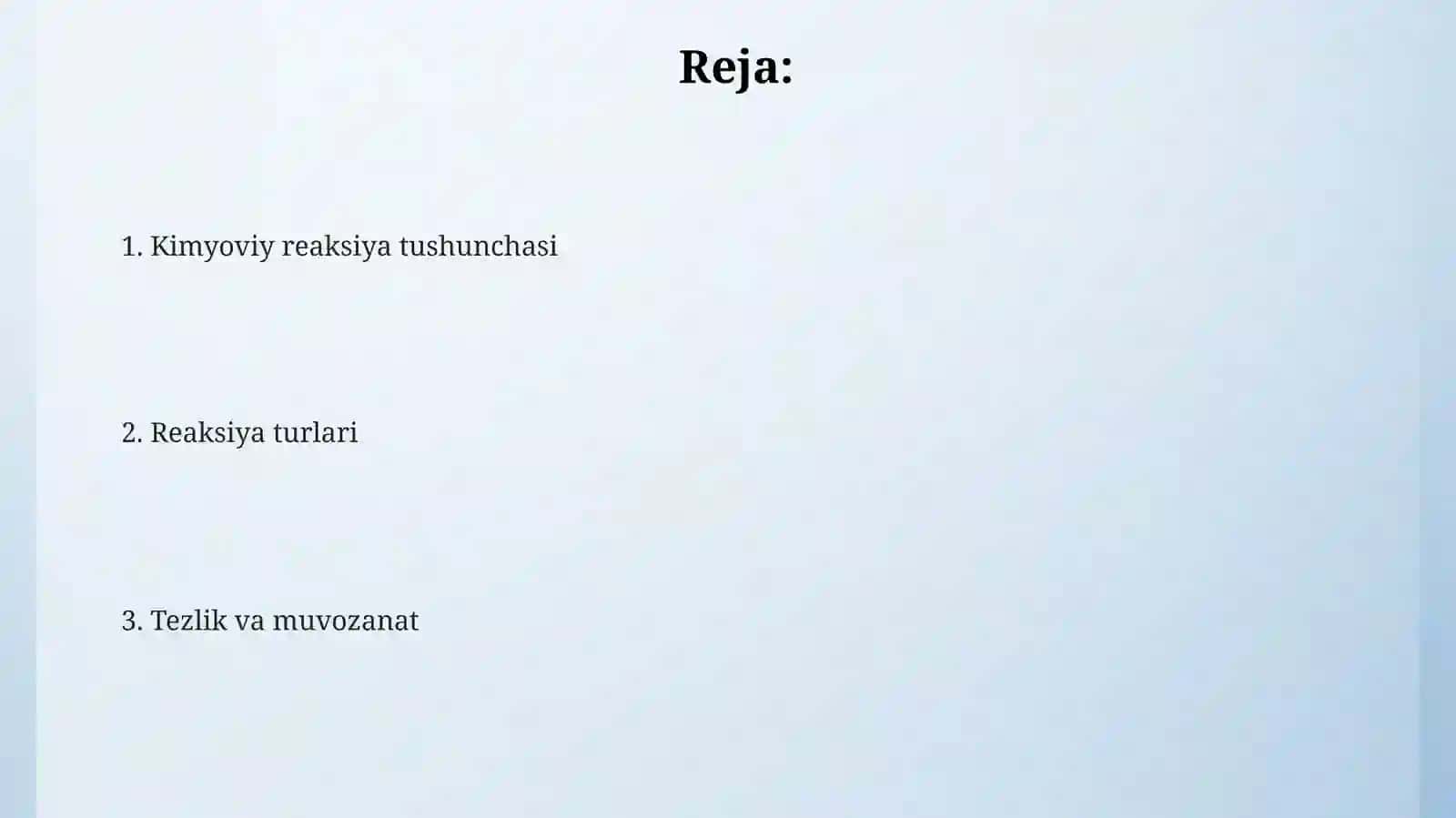 Kimyoviy reaksiyalar 2