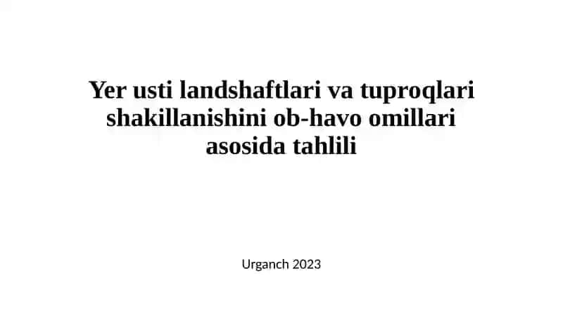 RAQAMLI TUPROQ KARTOGRAFIYASI 2