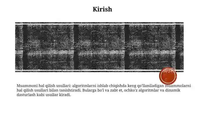 Algoritmlar Tahlili Va Algoritmlarni Ishlab Chiqish Metodlari 2