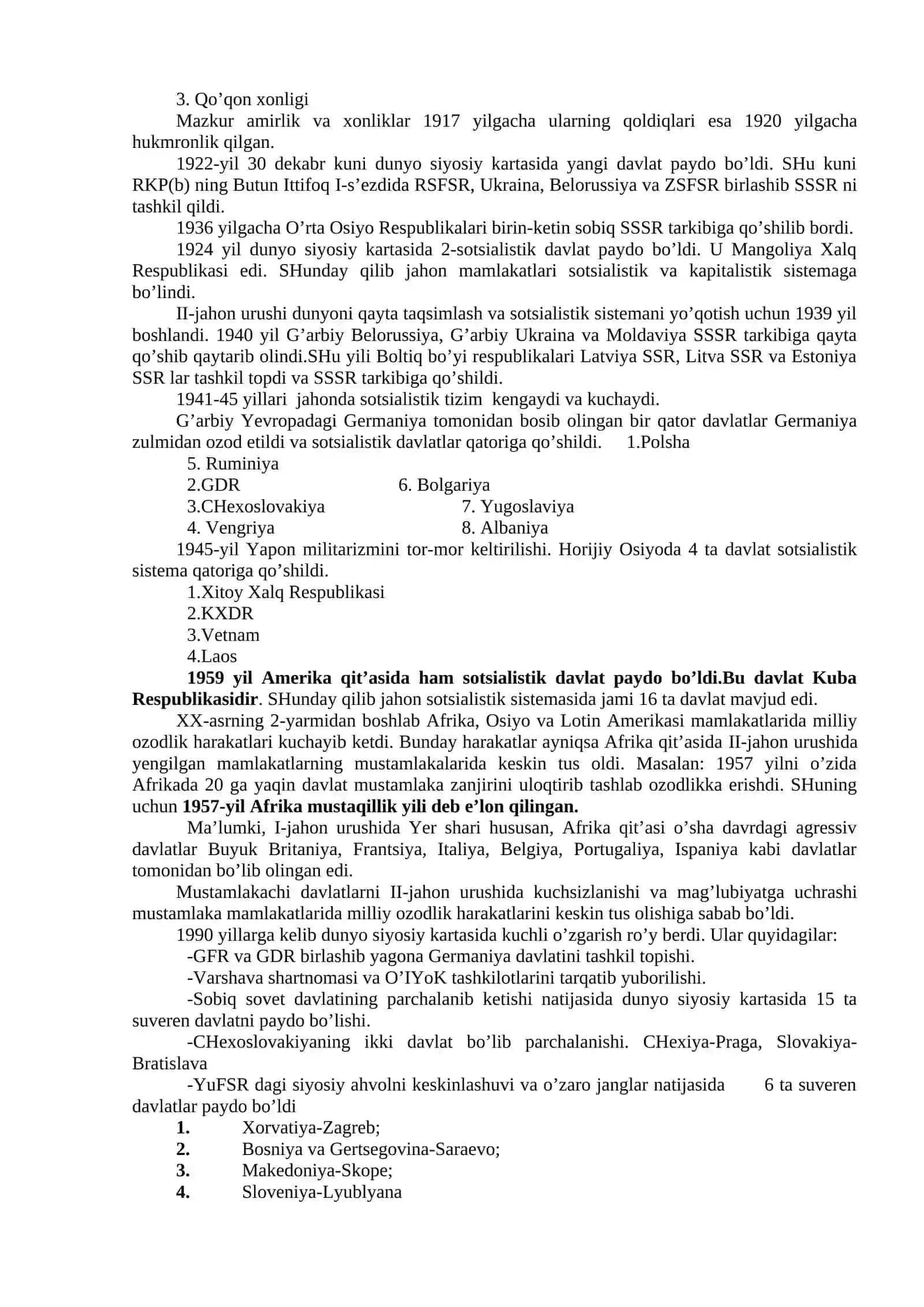 KIRISH. HOZIRGI ZAMON DUNYO SIYOSIY HARITASI VA INGLIZ TILIDA SO`ZLASHUVCHI MAMLAKATLAR GEOGRAFIYASI 2