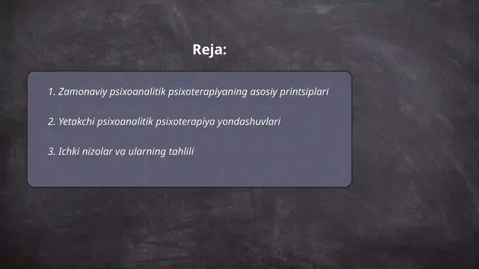 Zamonaviy psixoanalitik psixoterapiya usullari va tamoyillari 2