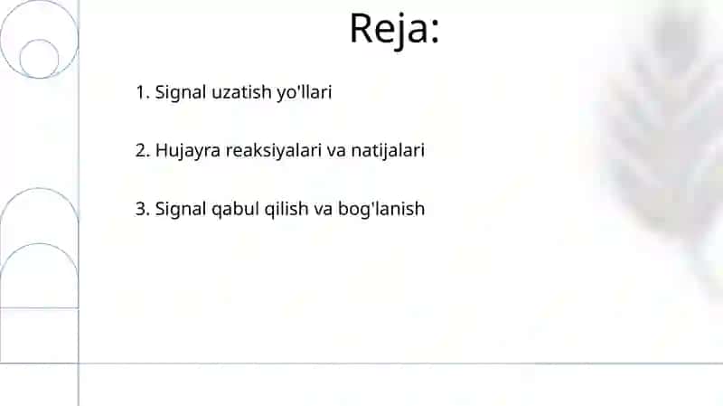 Signallarni membranalar orqali ótkazilishi 2