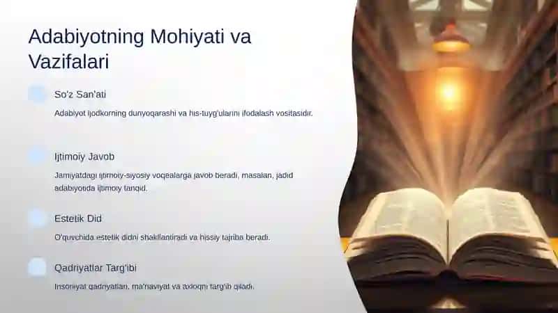 Adabiyotga Kirish: San'at Tahlili Asoslari va Shodiqul Hamro "Hovlidagi daraxt" Asari 2