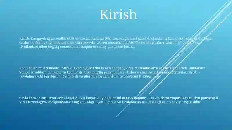 Ar/Vr Texnologiyalarni Rivojlantirish Muammolari Va Jahon BozoriXususiyatlari 2