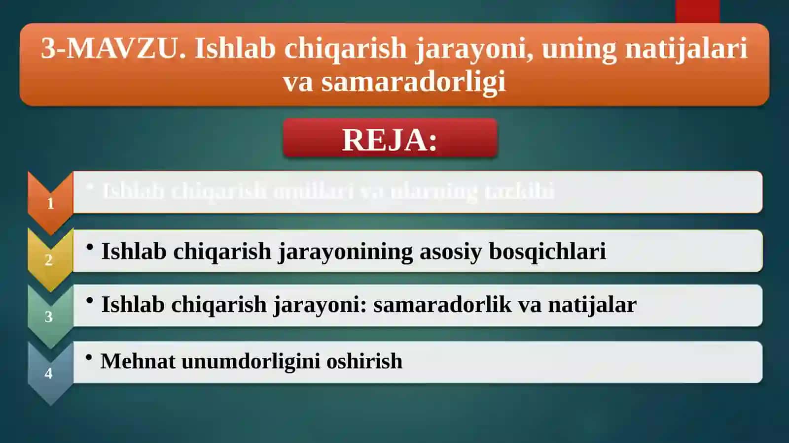IQTISODIYOT NAZARIYASI 2