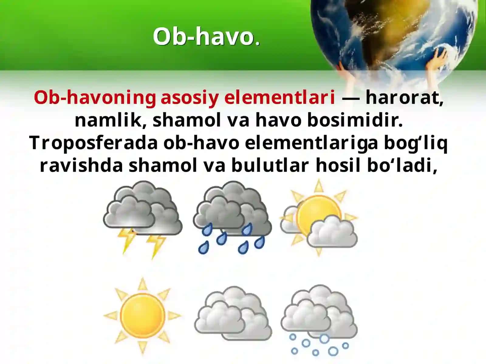 Ob-havo va iqlim 2