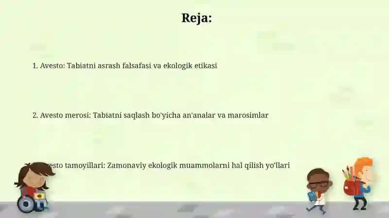 Avesto: Tabiatni asrash falsafasi va ekologik etikasi 2