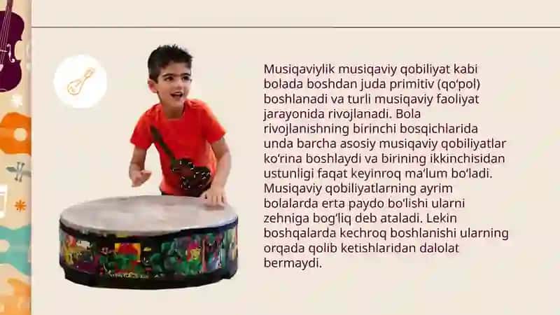 BOLALARNI RITMIK MUSIQAVIY HARAKATLARGAO’RGATISH 2