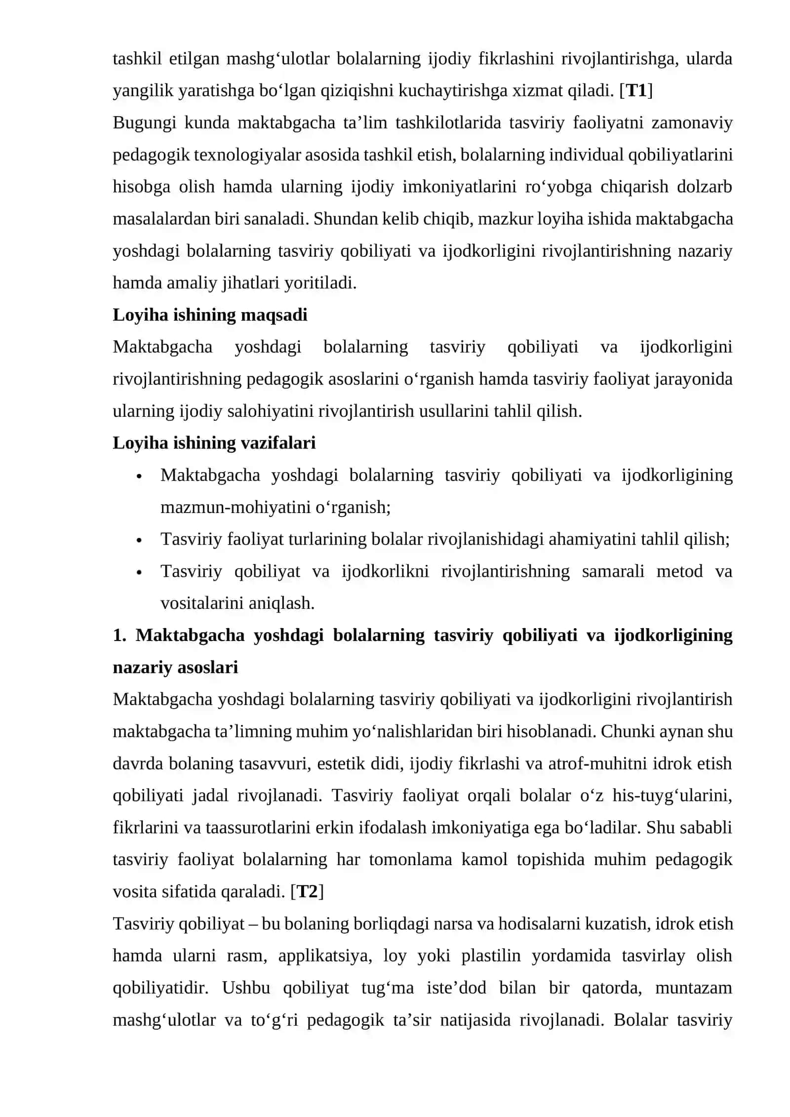 MAKTABGACHA YOSHDAGI BOLALARNING TASVIRIY QOBILIYATI VA IJODKORLIGINI RIVOJLANTIRISH.docx 2