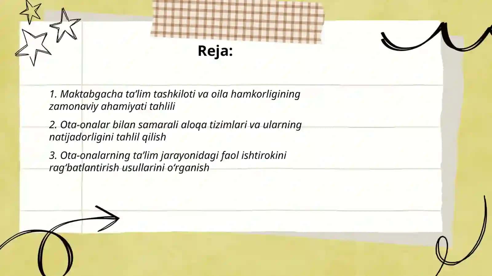 Maktabgacha taʼlim tashkiloti va oila hamkorligining bugungi kundagi muhim jihatlari tahlili 2