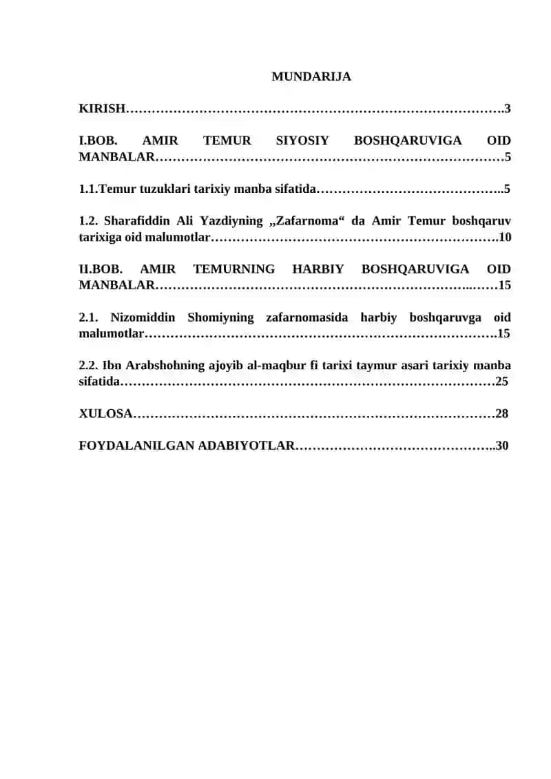 MANBALARDA AMIR TEMUR DAVRI SIYOSIY BOSHQARUVI TARIXI 2