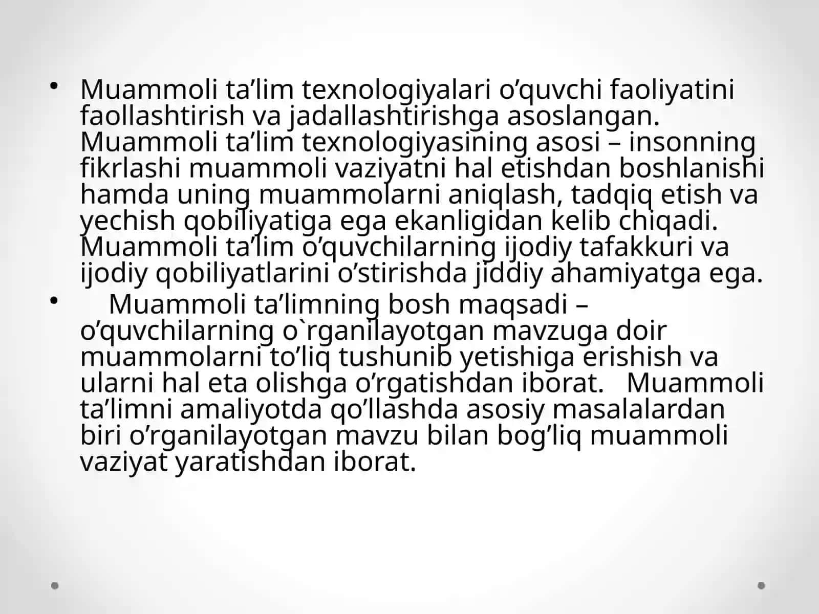 Zamonaviy pedagogik texnologiyalar va usullar 2