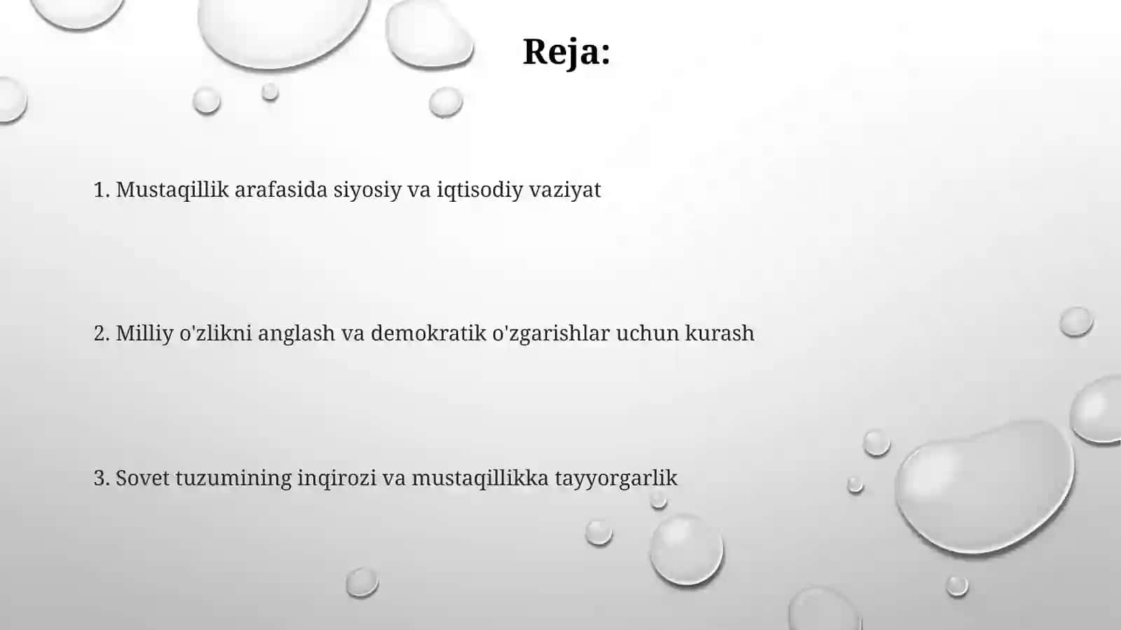 Mustaqillikka erishish arafasida O‘zbekistondagi ijtimoiy-siyosiy jarayonlar 2