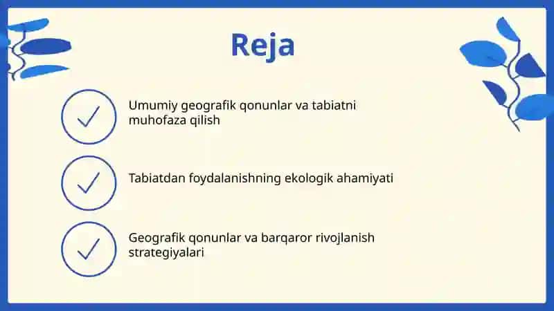 Tabiatni muhofaza qilish va undan foydalanishda umumiy geografik qonunlarni bilishning ahamiyati 2