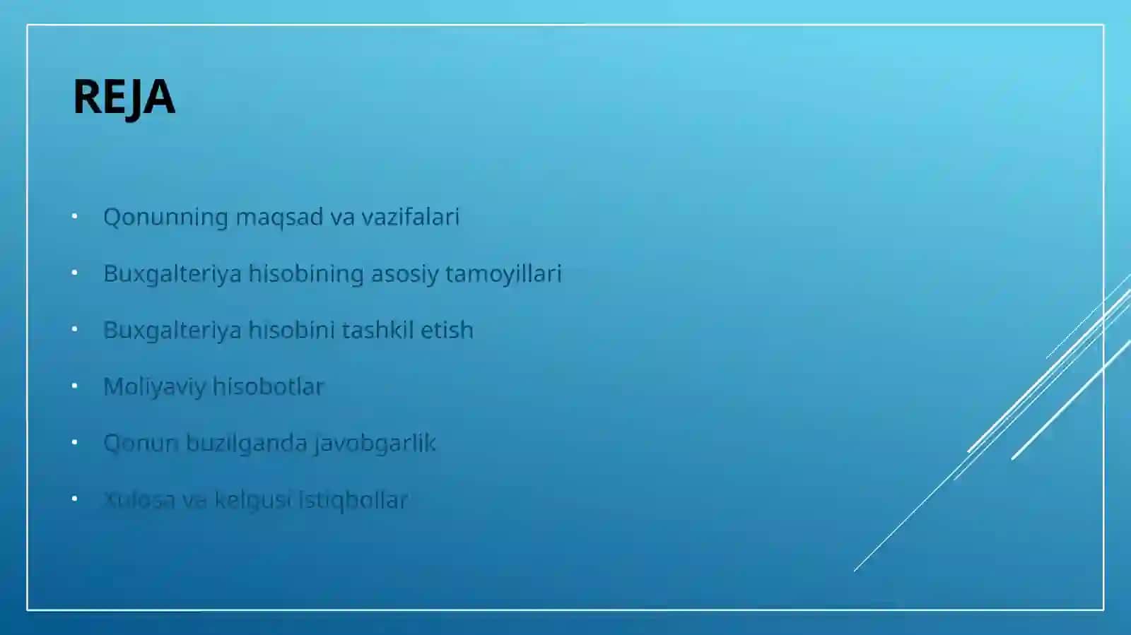 O'zbekiston Respublikasining Buxgalteriya hisobi to'g'risidagi qonuni 2
