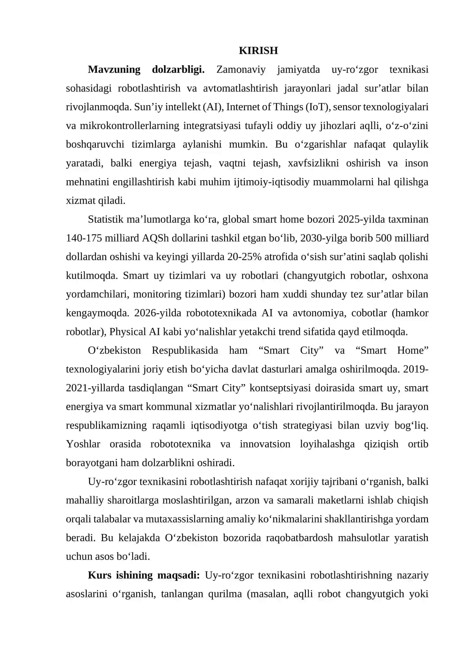 UY-RO‘ZGOR TEXNIKASINI ROBOTLASHTIRISHNING NAZARIY VA AMALIY ASOSLARI 2