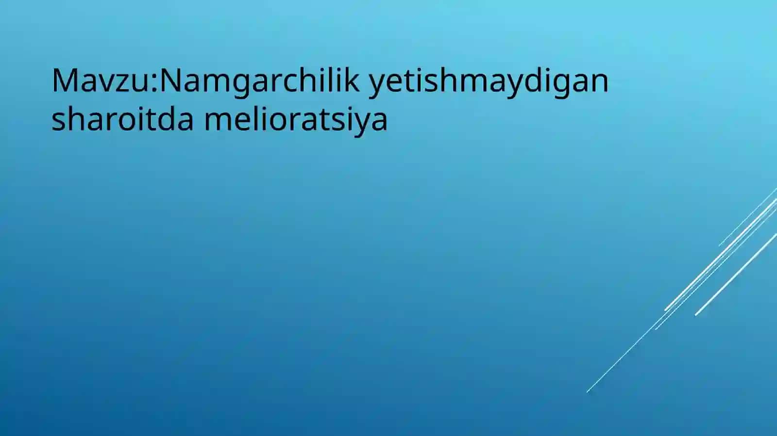 Tuproqshunoslik taʼlim yònalishi 2