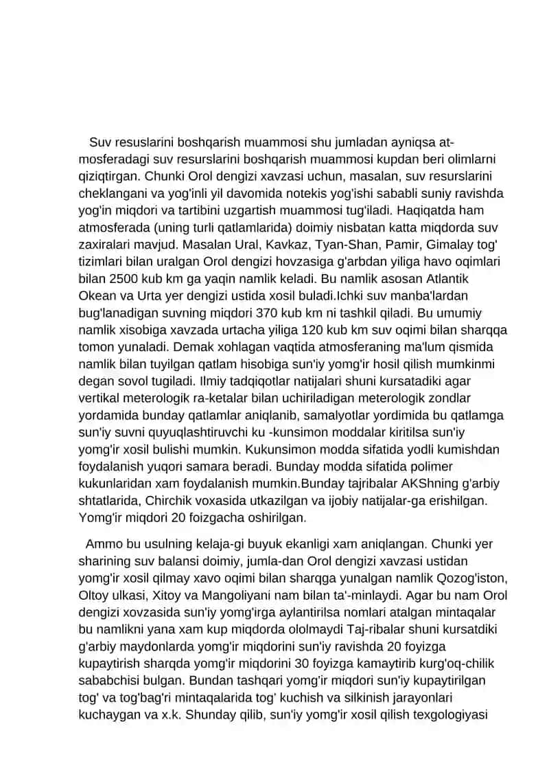 Atmosfera va suv resurslarini muhofaza qilish 2