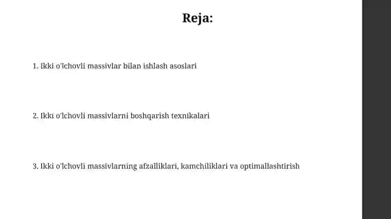 Ikki karrali qatorlar 2