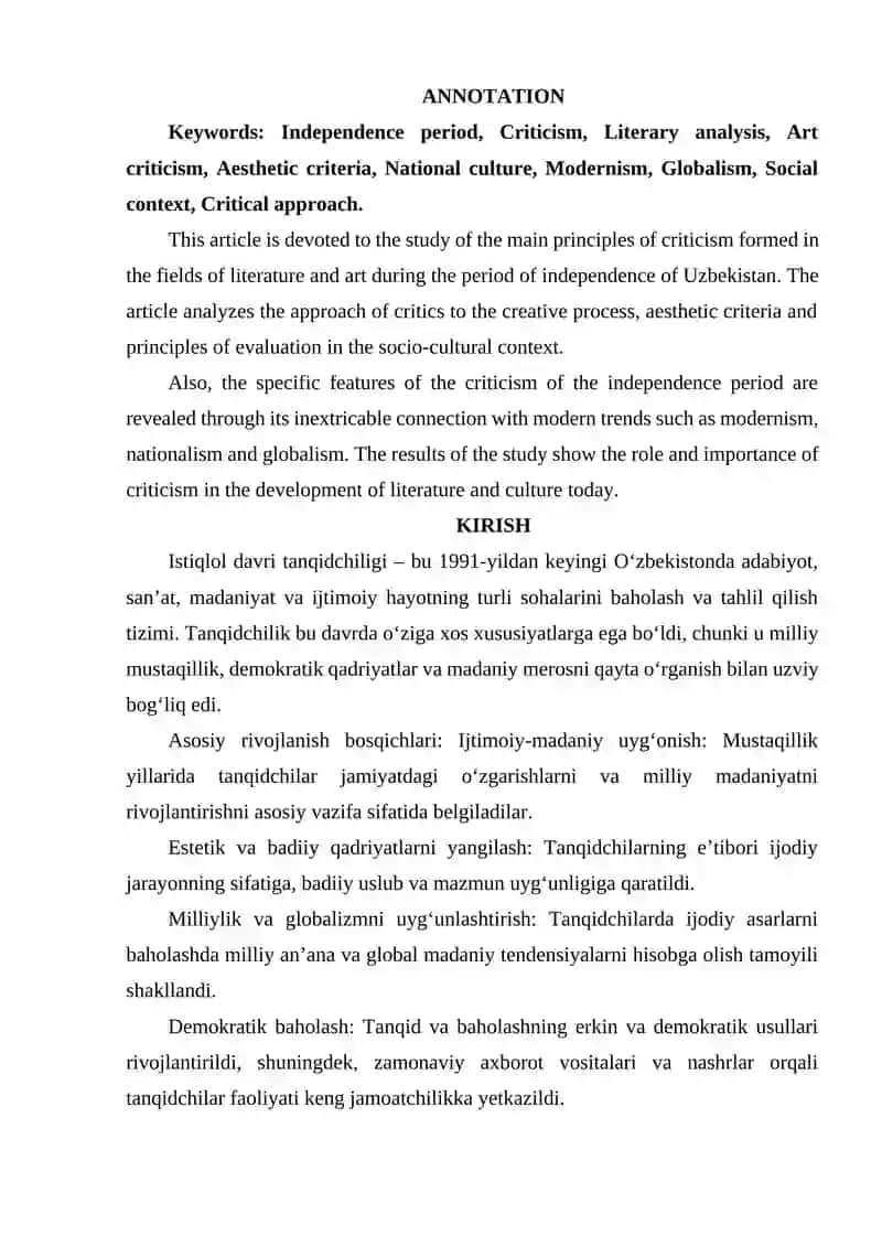 ISTIQLOL DAVRI TANQIDCHILIGINING ASOSIY TAMOYILLARI 2