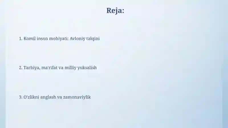 Abdulla Avloniyning komilinson haqidagi qarashlari 2