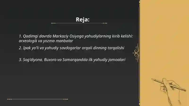 Markaziy Osiyoda yahudiylikning kirib kelishi va tarqalishi tarixi 2