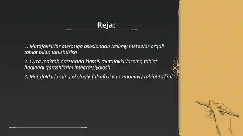 Tabiat bilan tanishtirishda mutafakkirlar merosidan foydalanish 2