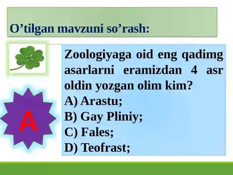 Hayvon organizmining tuzilishi va klassifikatsiyasi 2