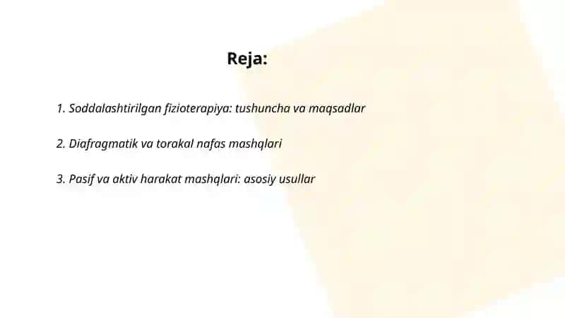 Soddalashtirilgan fizioterapiya usullari 2