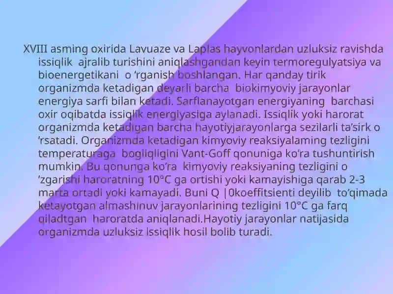 TURLI IQLIM SHAROITLARIDA TERMOREGULYATSIYA 2