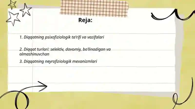 Diqqat psixofizologiyasi 2