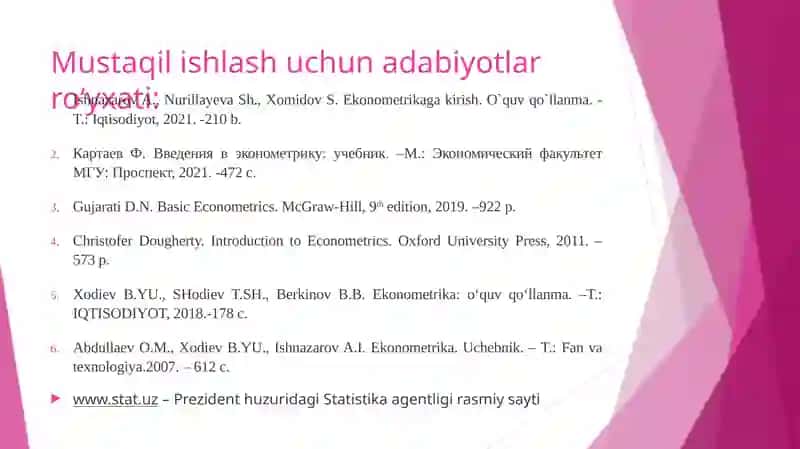 Juft korrelyatsion-regression tahlil 2