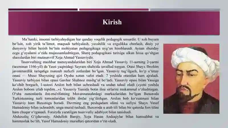 Xo‘ja Ahmad Yassaviy “Devoni hikmat” 2