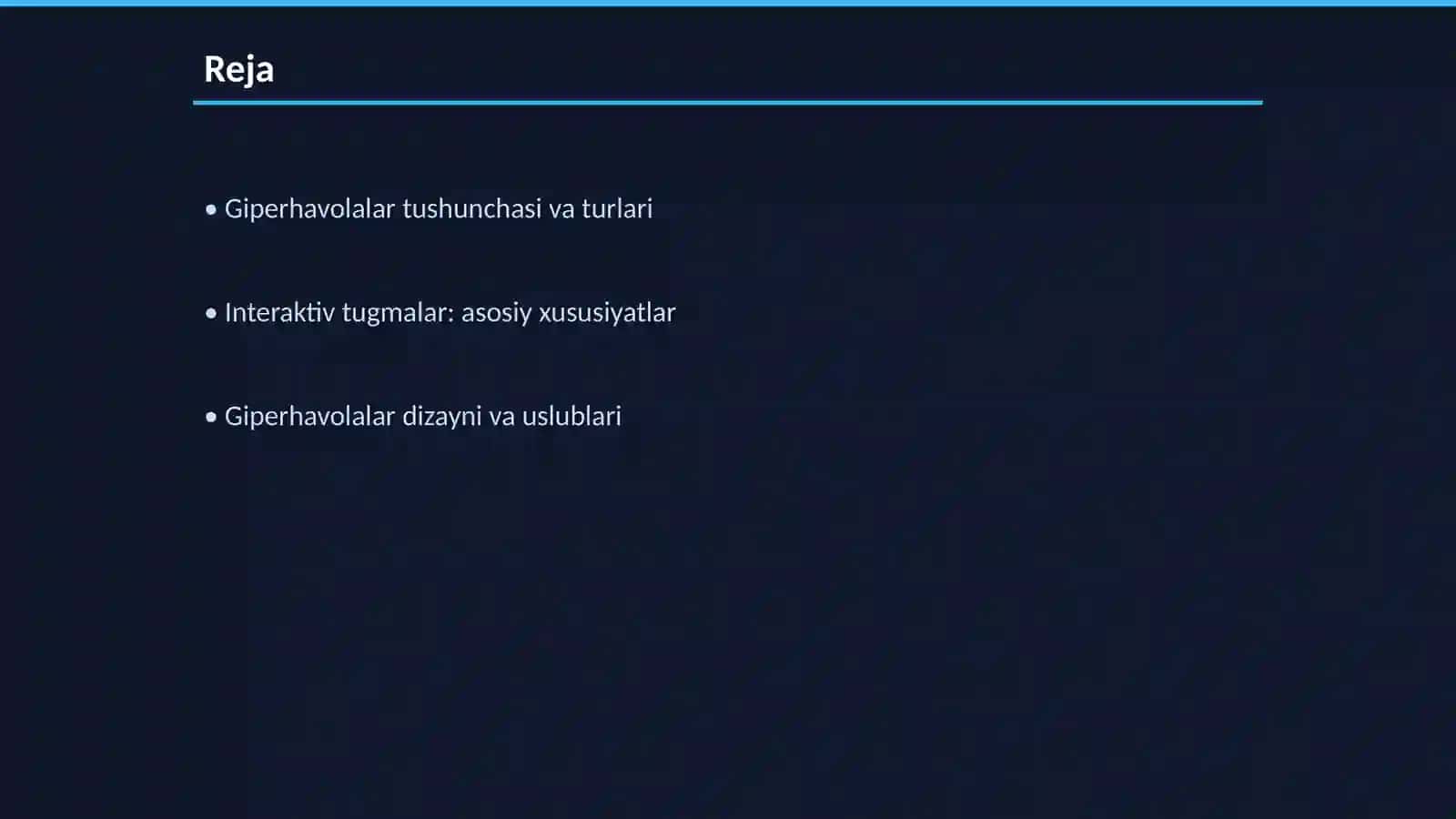 Giperhavolalar va interaktiv tugmalar 2