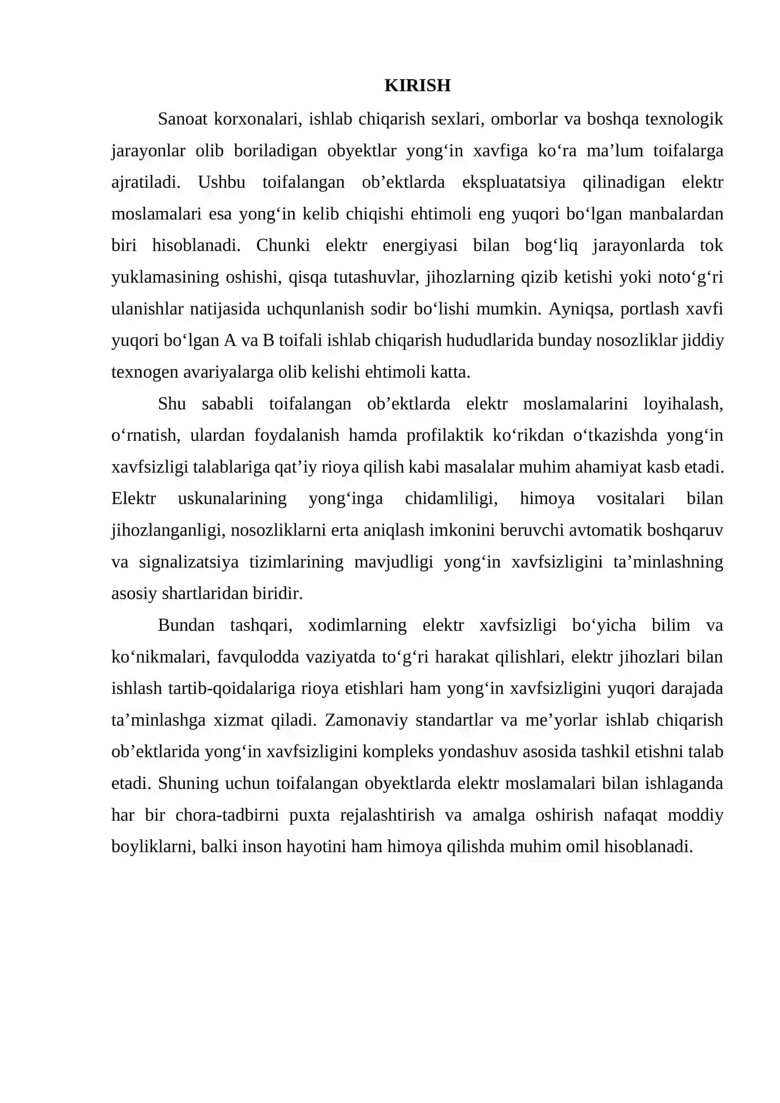 ELEKTR MOSLAMALARI BILAN ISHLAGANDA YONG‘IN XAVFSIZLIGI TA’MINLASH CHORA-TADBIRLARI 2
