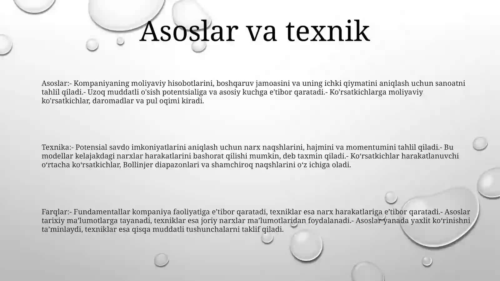 Moliya Bozori Tahlil Etish Asoslari FundamentalVaTexnik 2