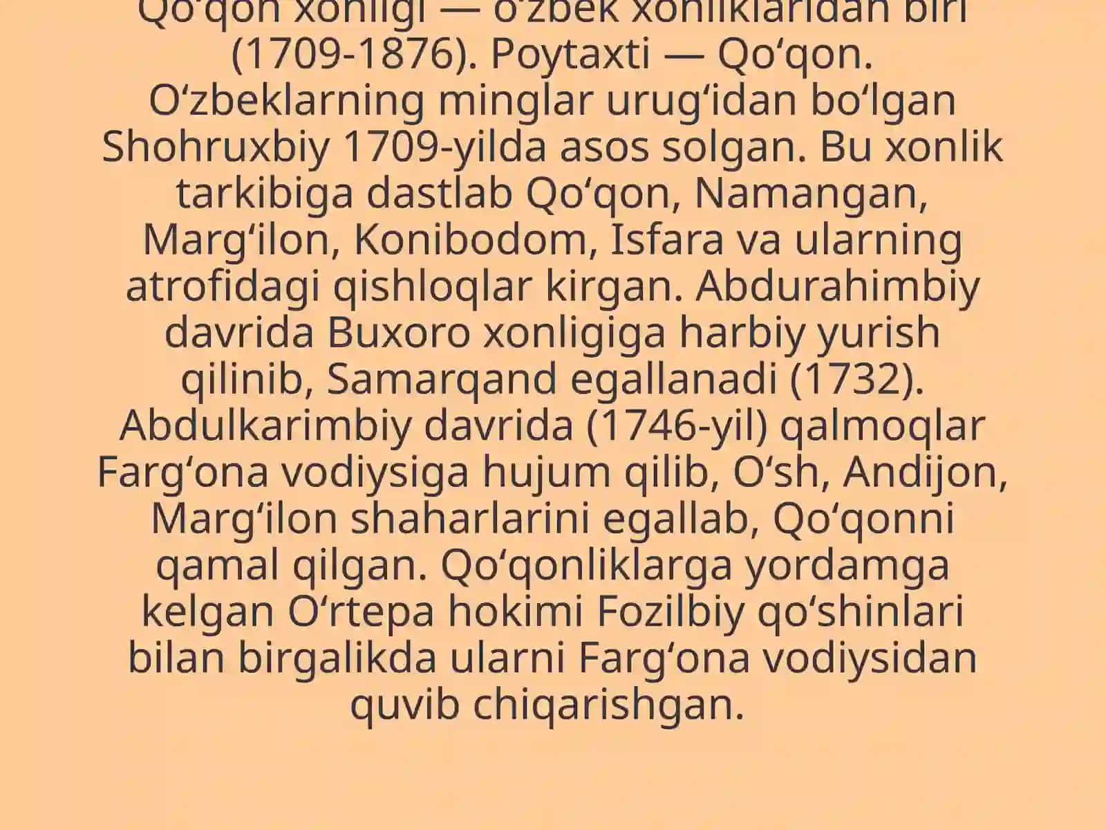 XVlll asrning ikkinchi yarimi XlX asrning birinchi yarmida Qoqon xonligi tarixiy geografiyasi 2