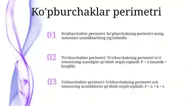 KoʻPburchaklar Premetiri Va Yuzini Hisoblash 2