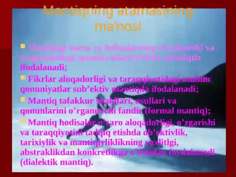 Formal mantiqning asosiy qonunlari (prinsiplari) 2