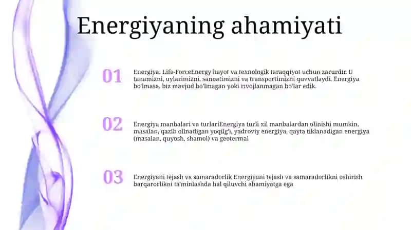 Energiya Haqda Tushuncha 2