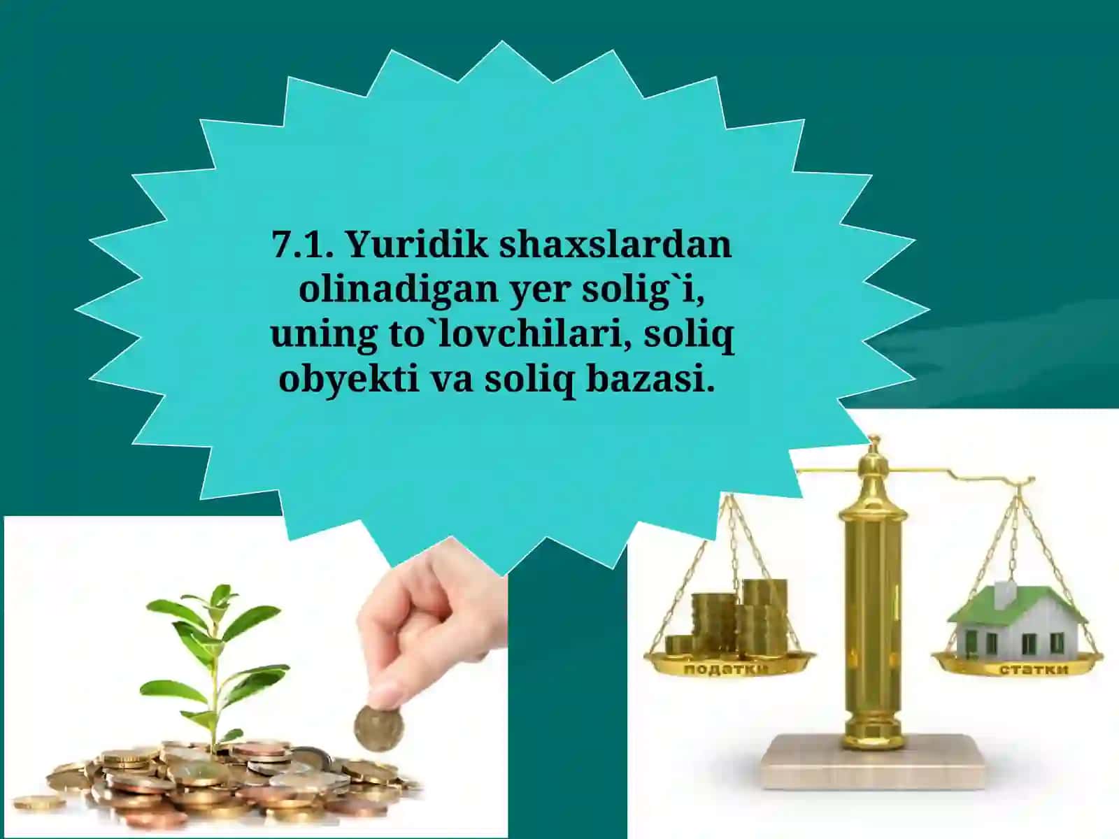 YURIDIK VA JISMONIY SHAXSLARDAN OLINADIGAN YER SOLIG`I 2