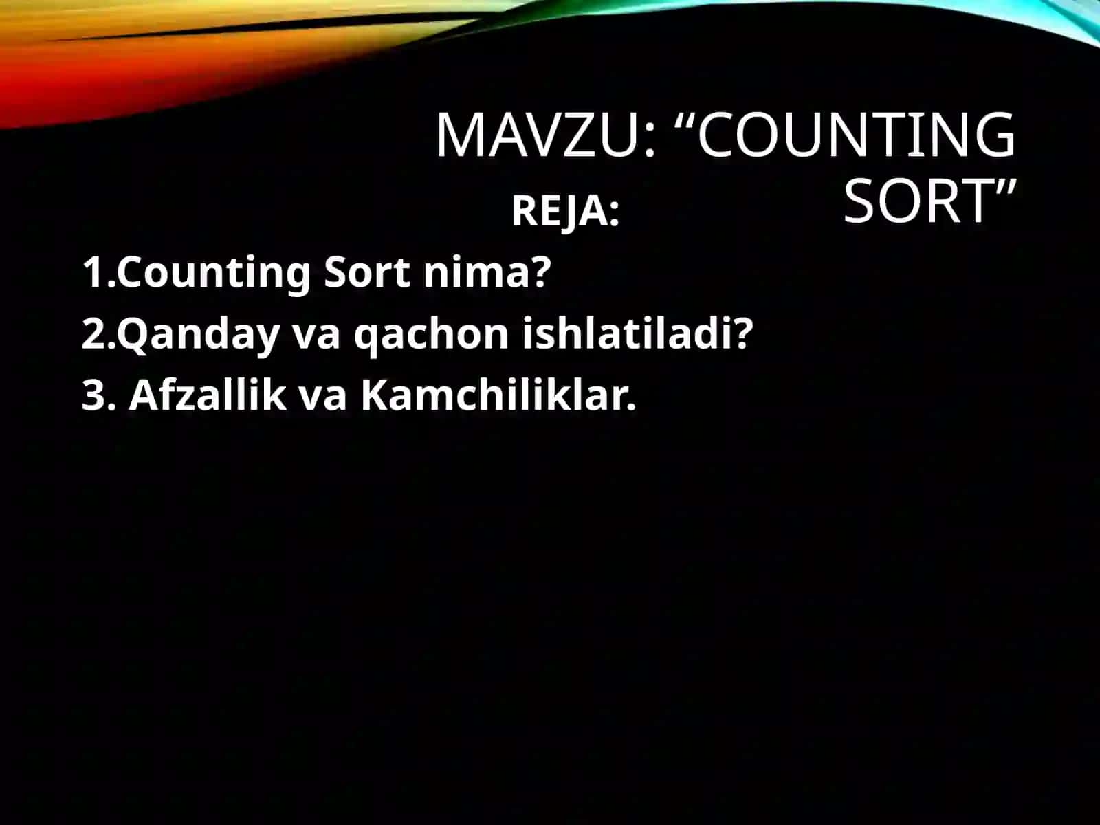 Counting Sort 2