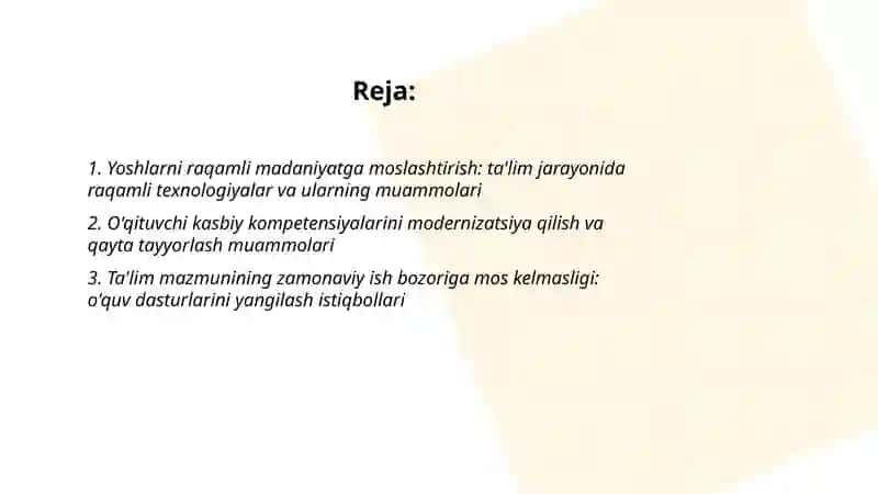 Yosh va pedagogik fanlarning tadqiqot yo'nalishlari va zamonaviy sharoitda asosiy muammolar 2
